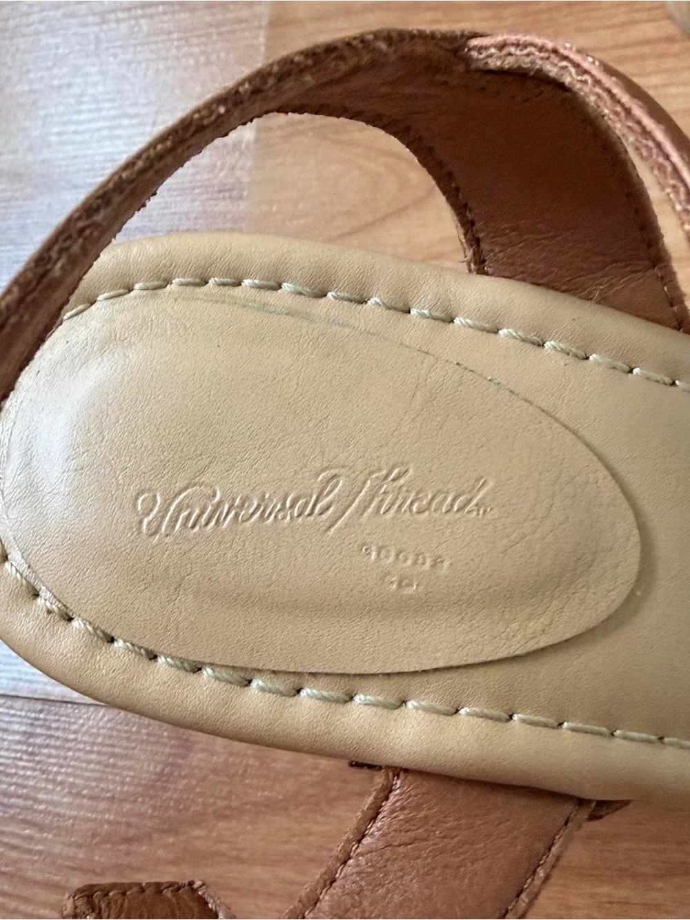 Y2K Universal Thread Tan Heels